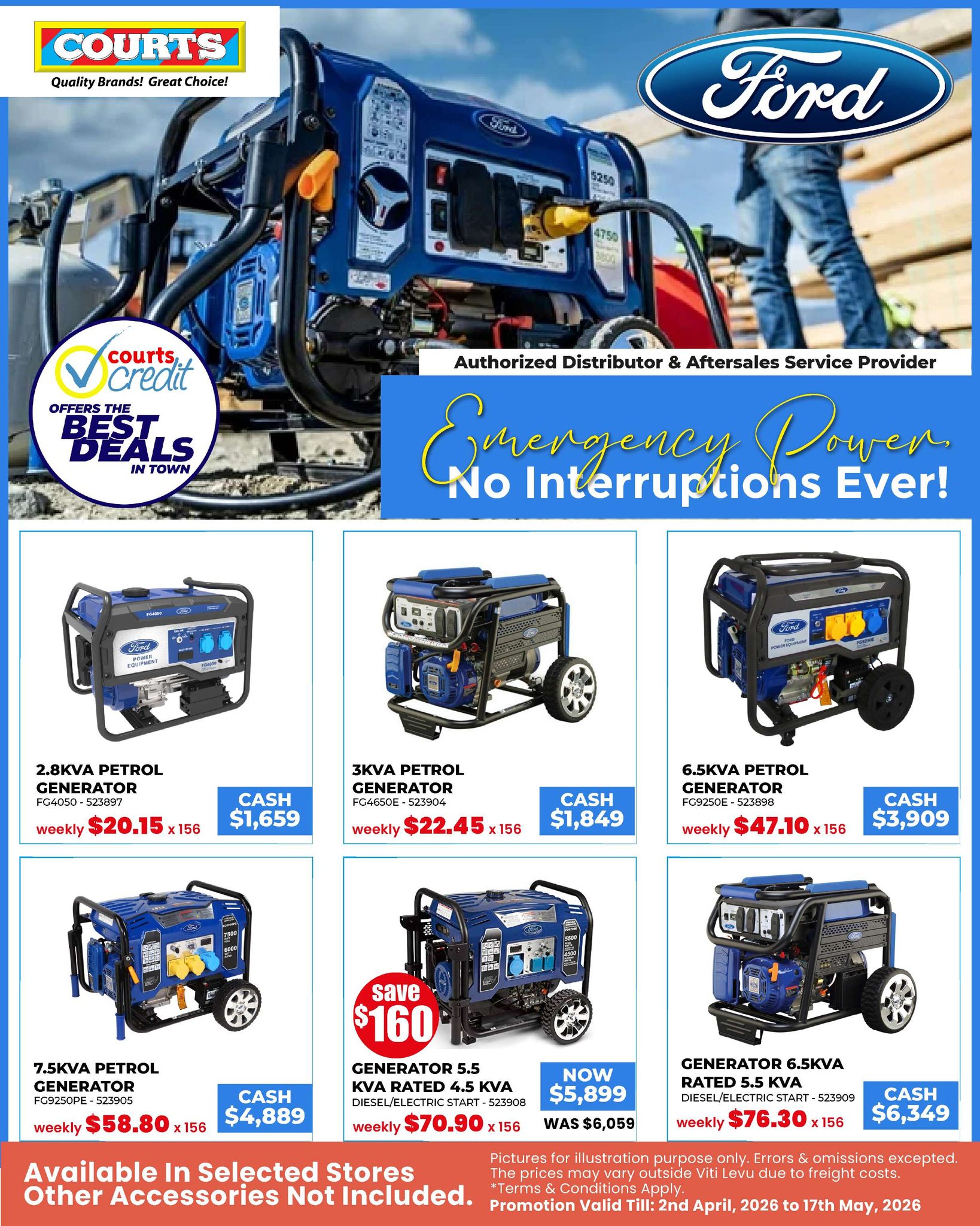 Power up anytime with Ford generators at Courts ⚡ Reliable backup, great deals, and zero interruptions guaranteed! - Page 1