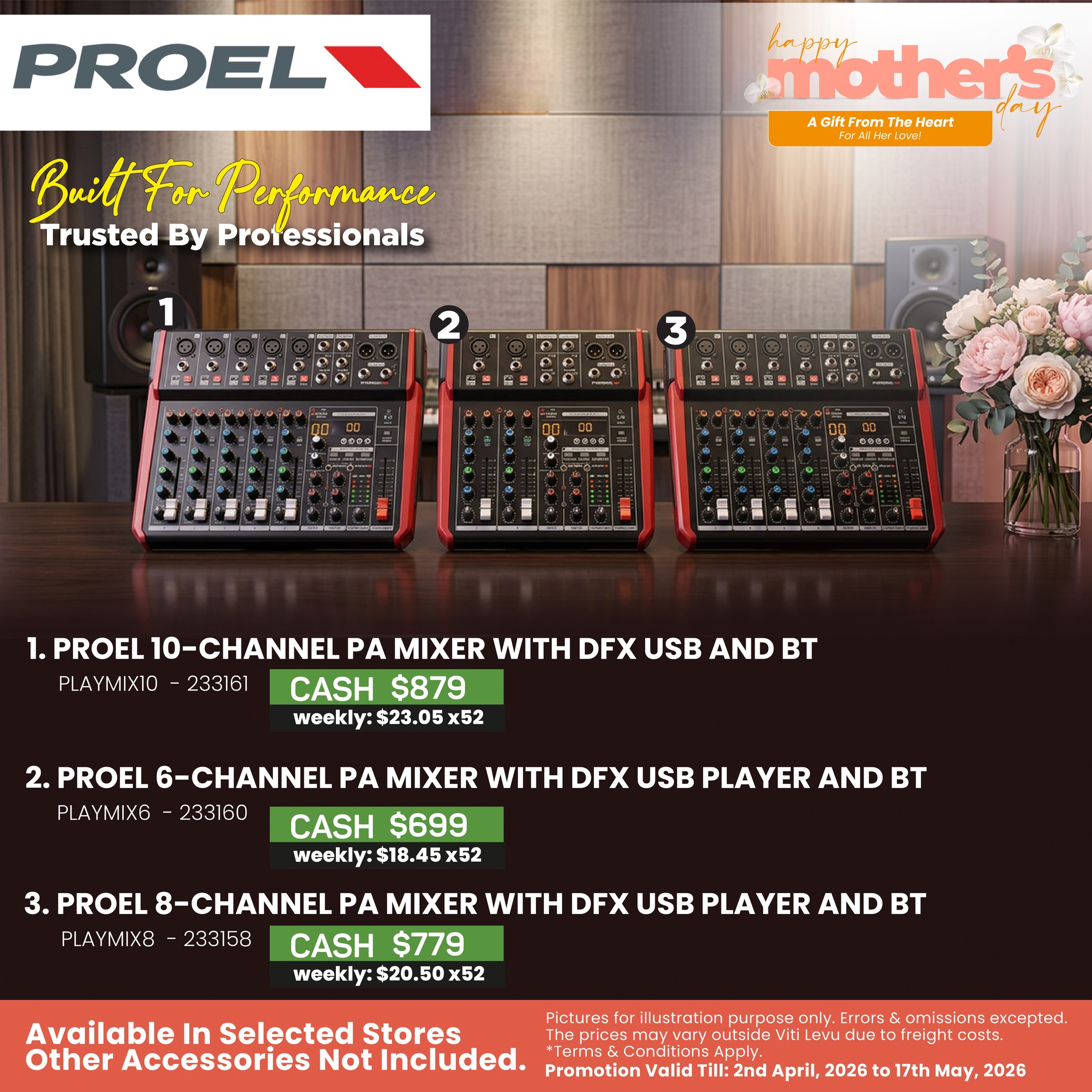 Power your sound with PROEL mixers 🎶 Built for performance, trusted by pros—perfect gift this Mother’s Day 💐 - Page 1