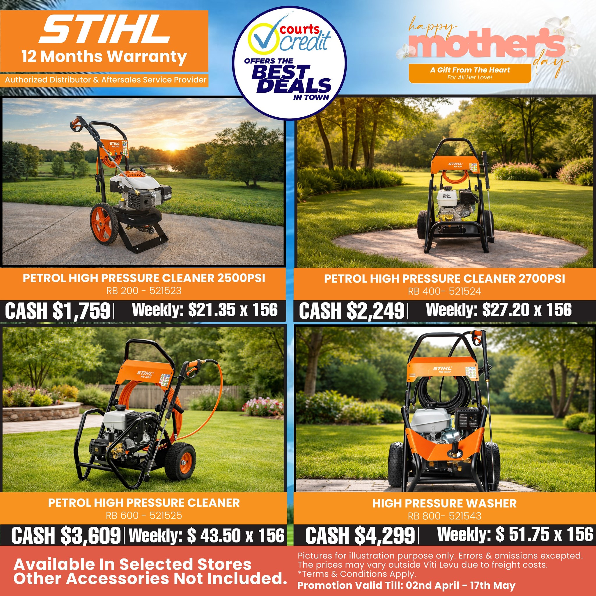 Power through any clean-up with STIHL pressure washers 💪🔥 Big deals + easy weekly payments—shop now at Courts! - Page 1