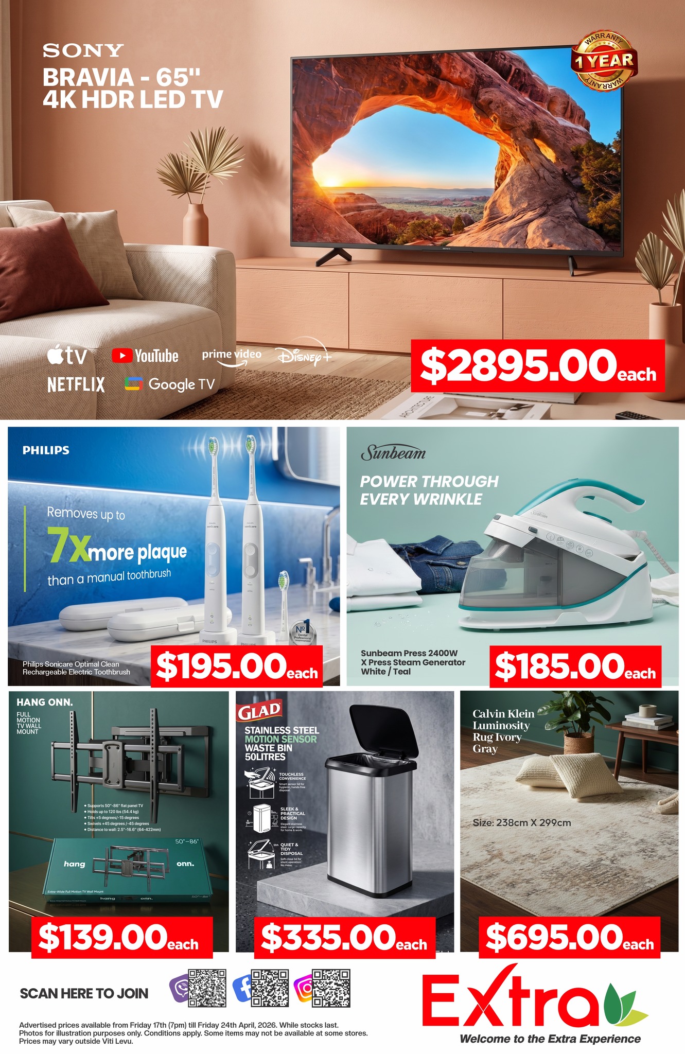 Advertised prices available from Friday 17th (7pm) till Friday 24th April, 2026. While stocks last.