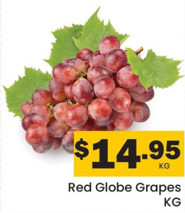 Red Globe Grapes — 1kg