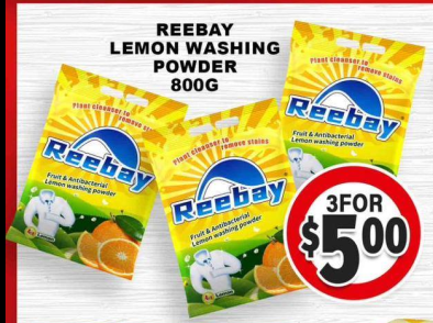 Reebay Lemon Washing Powder — 800g