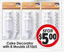 Cake Decorator with 8 Moulds — LE1065