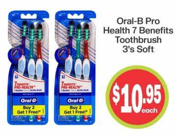 Oral-B Pro Health 7 Benefits Toothbrush — 3's Soft