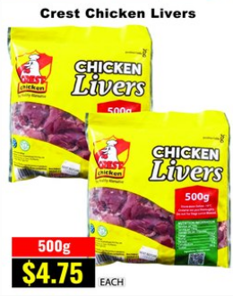 Crest Chicken Livers — 500g