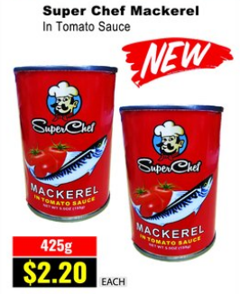 Super Chef Super Chef Mackerel in Tomato Sauce — 425g