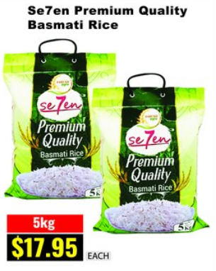Se7en Premium Quality Basmati Rice — 5kg