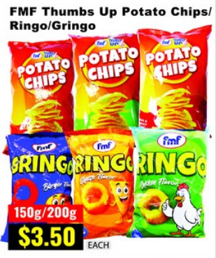 FMF FMF Thumbs Up Potato Chips / Ringo / Gringo — 150g/200g