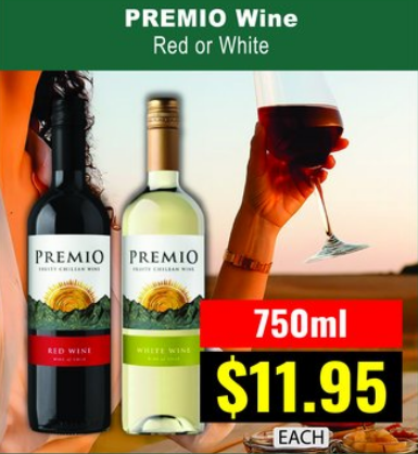 Premio Premio Wine Red or White — 750ml