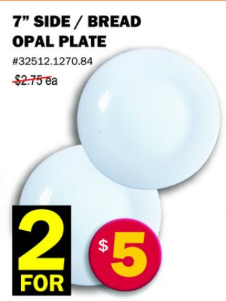 7" Side / Bread Opal Plate