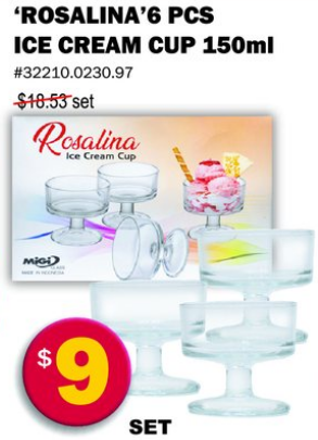 Rosalina Rosalina's 6 Pcs Ice Cream Cup — 150ml