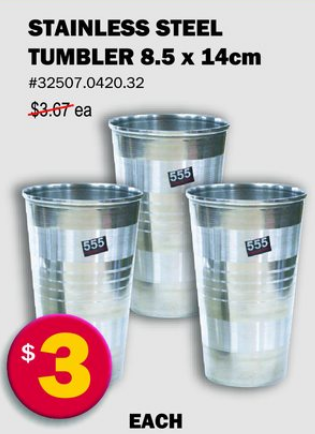 Stainless Steel Tumbler — 8.5 x 14cm