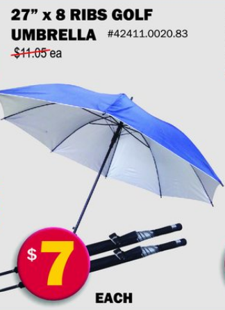 Golf Umbrella — 27" x 8 Ribs
