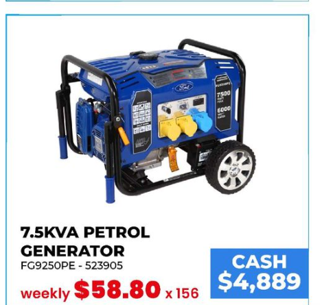 Ford Petrol Generator 7.5KVA — FG9250PE - 523905