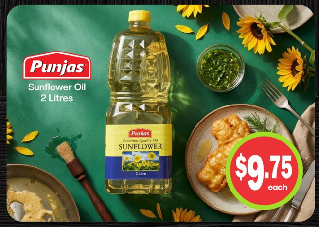 Punjas Sunflower Oil — 2 Ltr