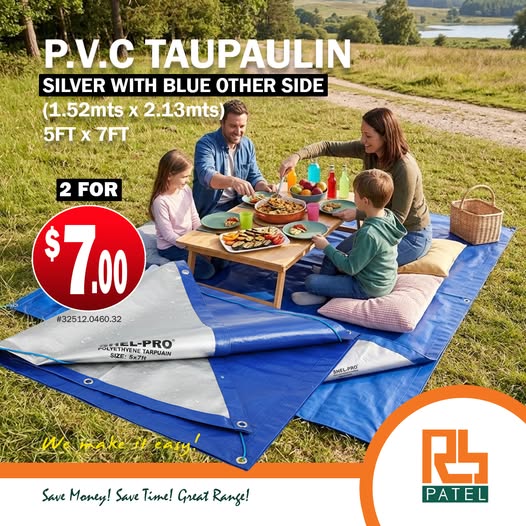 P.V.C Taupaulin - 2 for $7.00