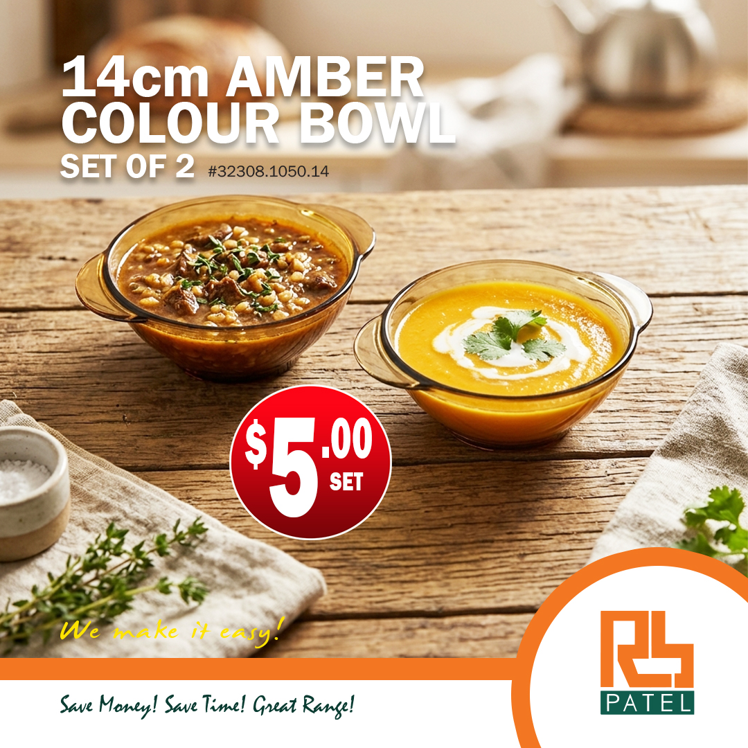 Amber Bowl Colour Bowl 14cm Set of 2