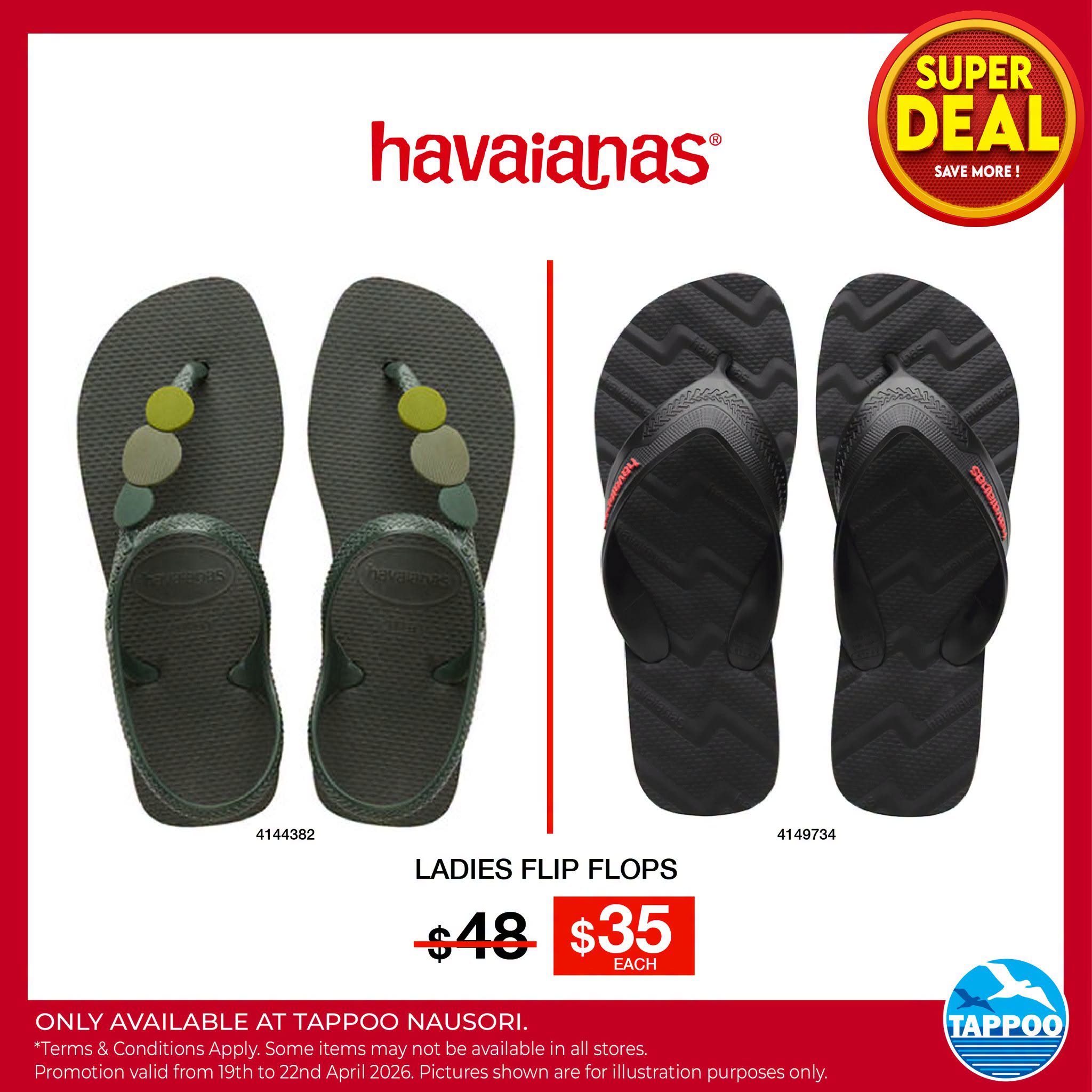 Havaianas Ladies Flip Flops Super Deal Save more !