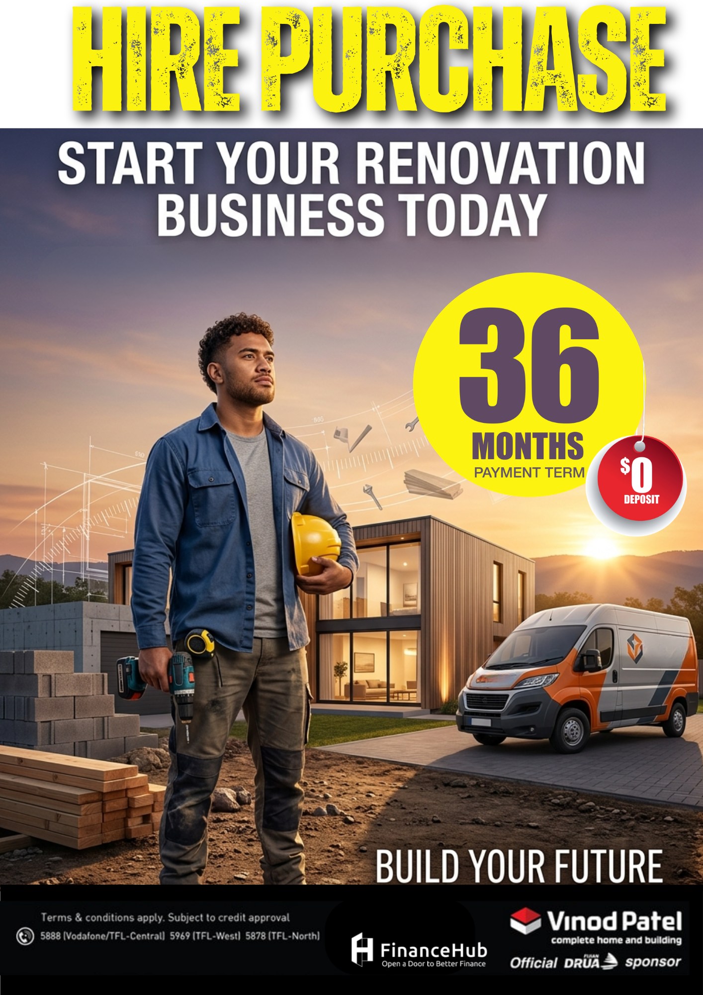 Start your renovation business today with $0 deposit