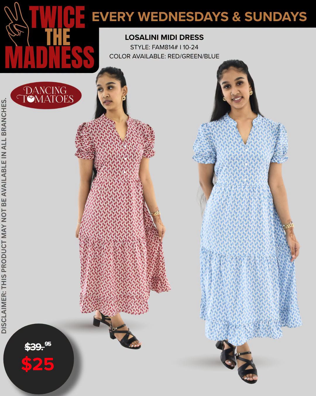 Losalini Midi Dress at a reduced price now @ $25