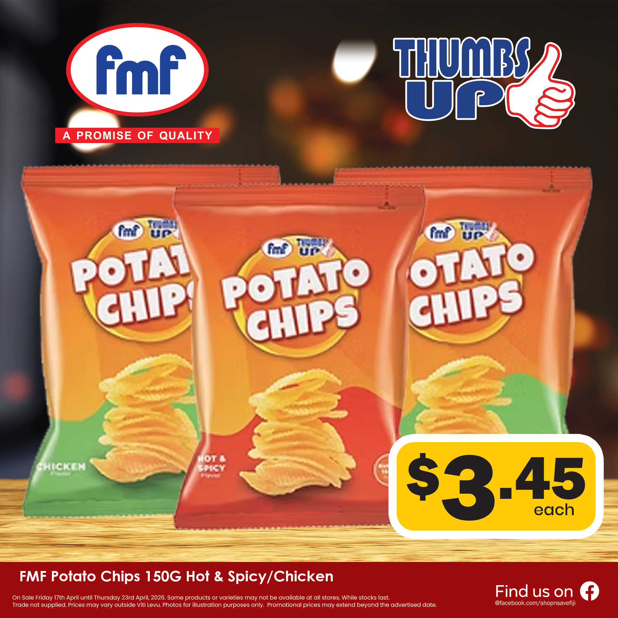 FMF Potato Chips (Hot & Spicy / Chicken)- 150g