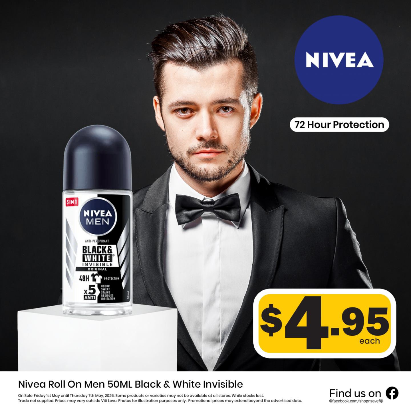 Nivea Roll On Men 50ML Black & White Invisible