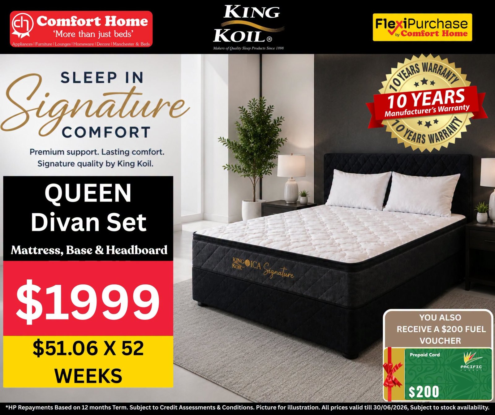 King Koil Signature Queen Divan Set