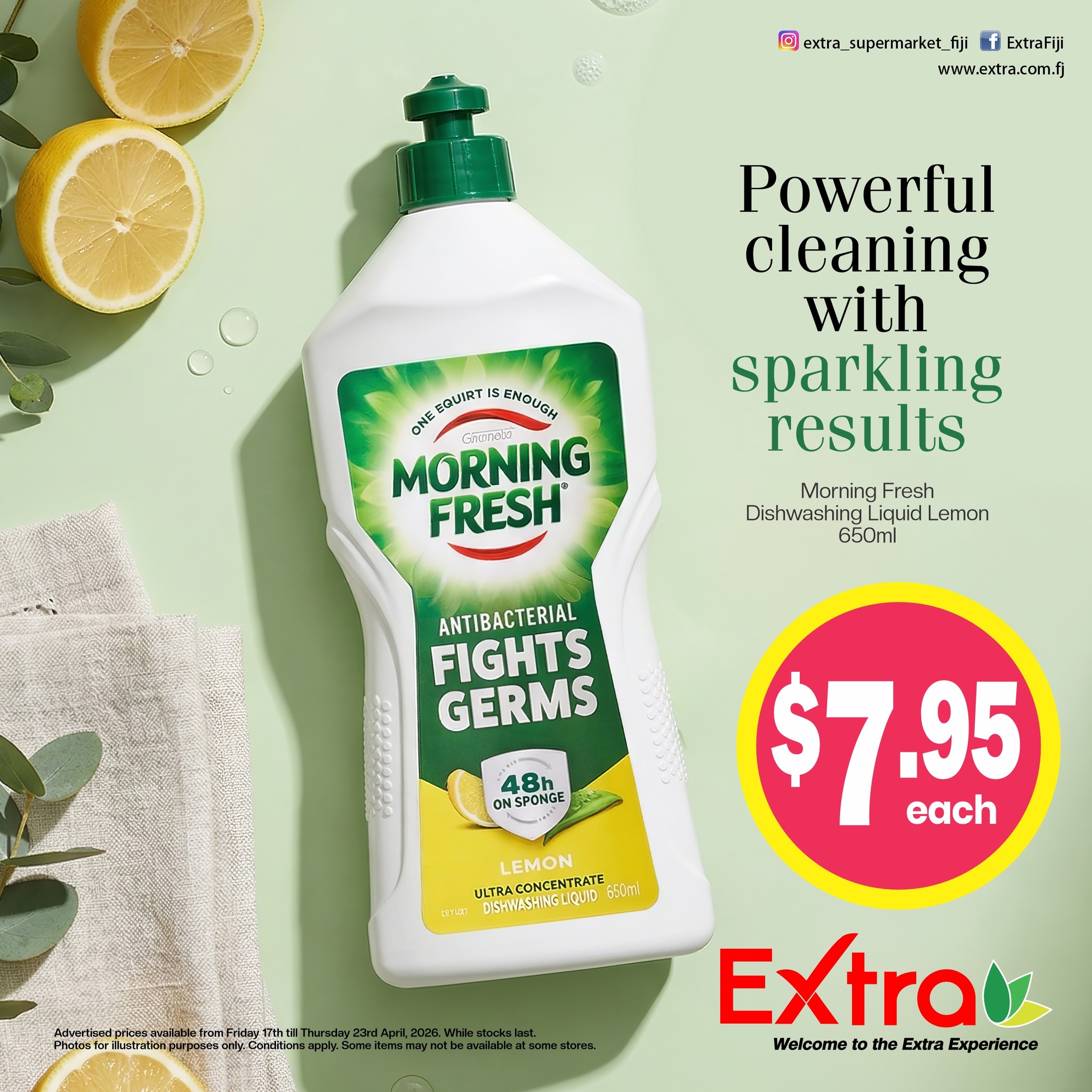 Morning Fresh Dishwashing Liquid Lemon 650ml - $7.95