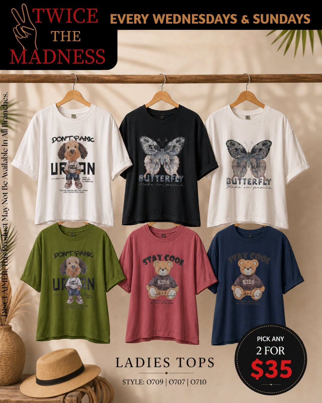 Ladies Tops - Pick Any 2 for $35
