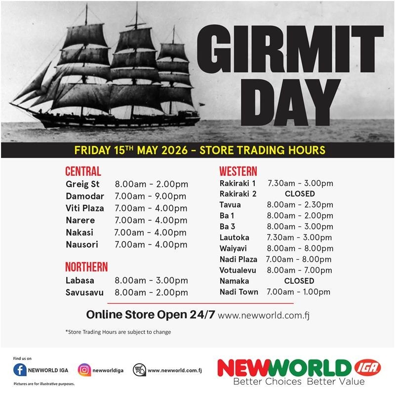 Girmit Day Store Trading Hours – Friday 15th May 2026