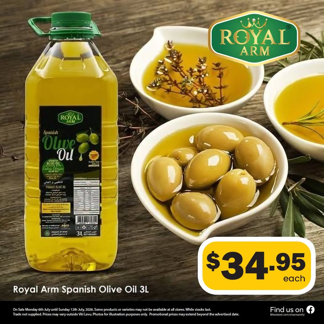 Royal Arm Spanish Olive Oil 3L