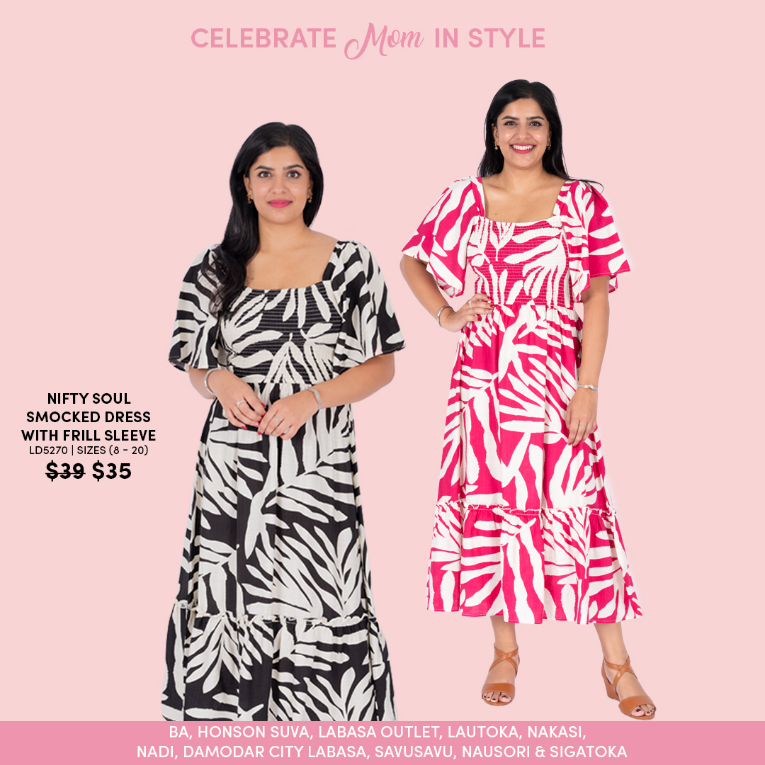 Nifty Soul Smocked Dress with Frill Sleeve