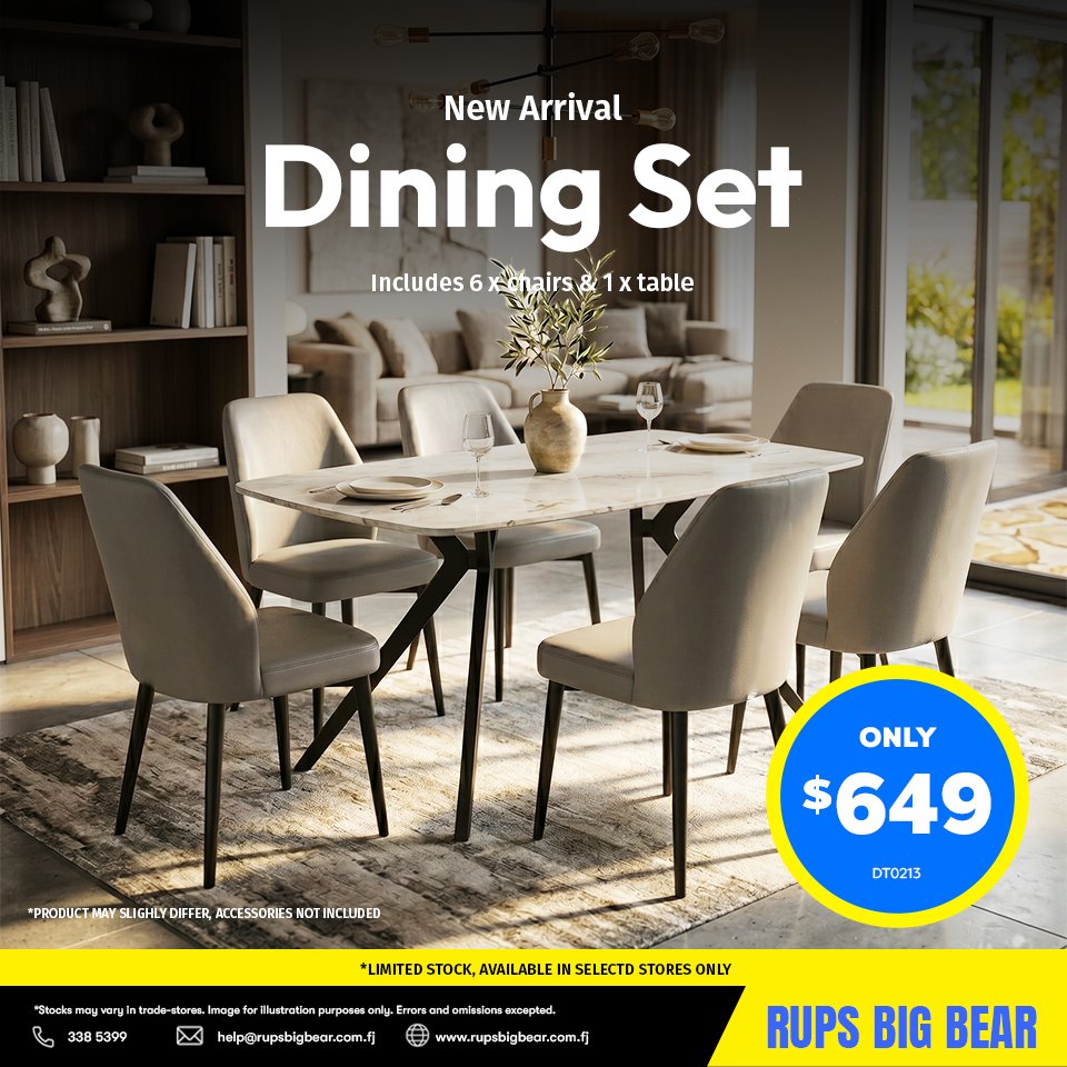 Dining Set - 6 Chairs & 1 Table