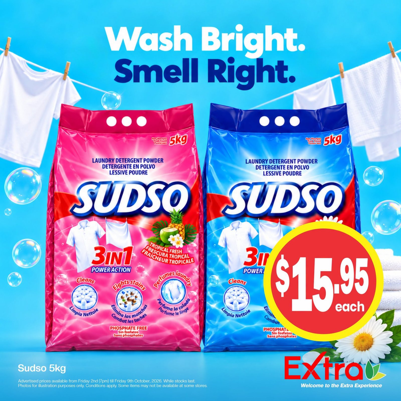 Sudso 5kg Laundry Detergent Powder