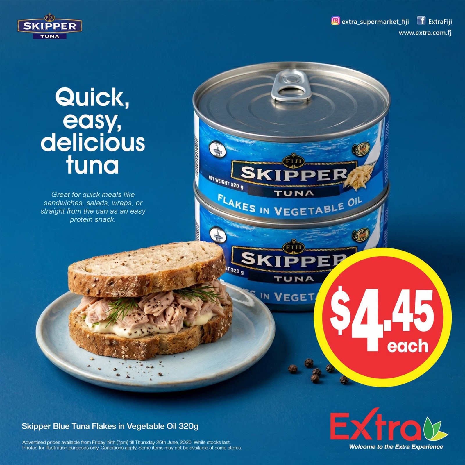 Skipper Blue Tuna Flakes in Vegetable Oil