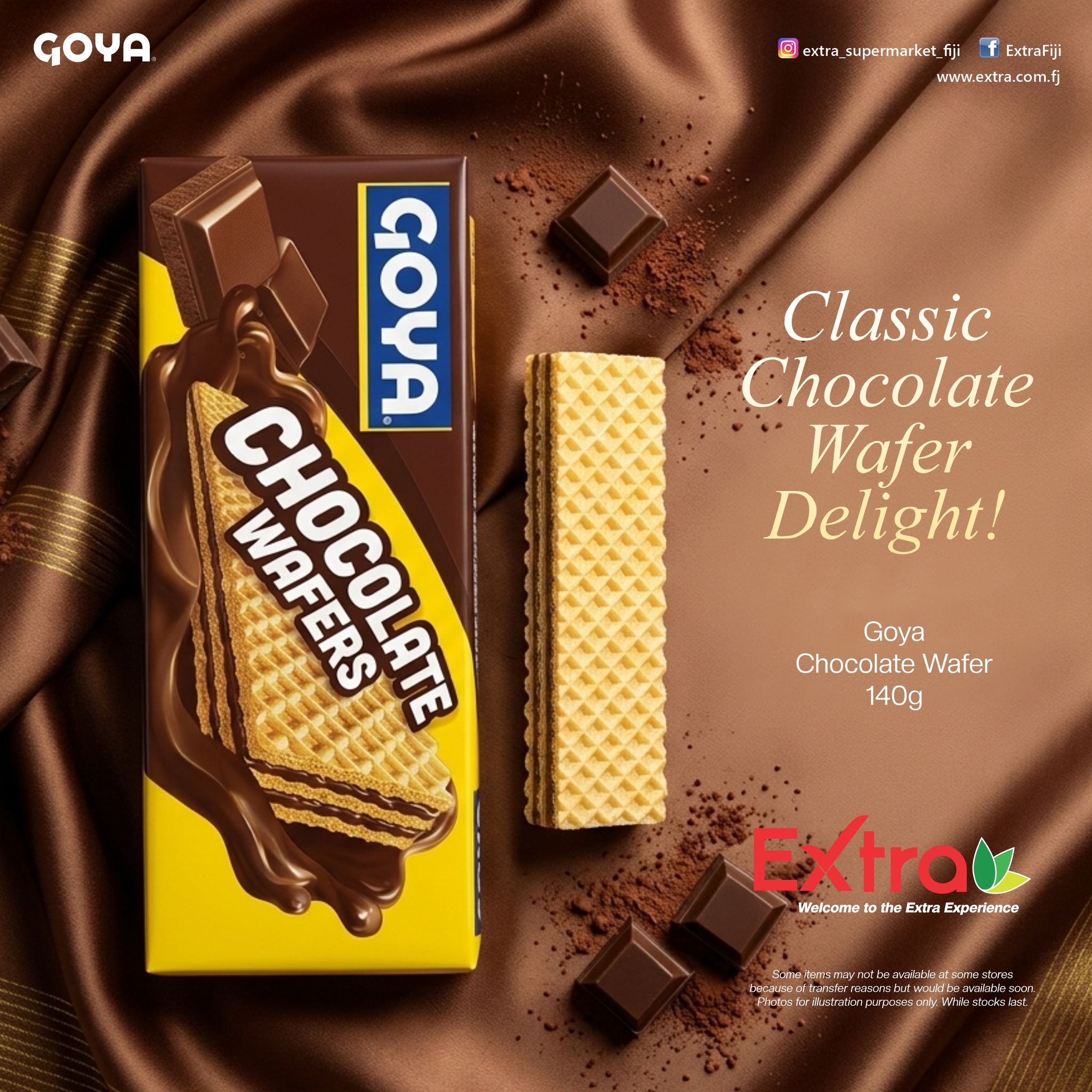 Goya Chocolate Wafer 140g - $7.45each