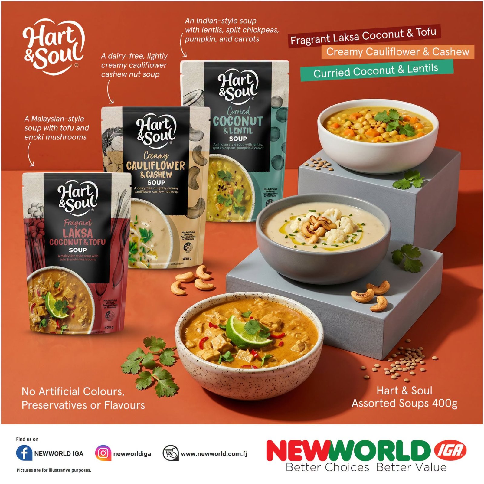 Hart & Soul Assorted Soups 400g