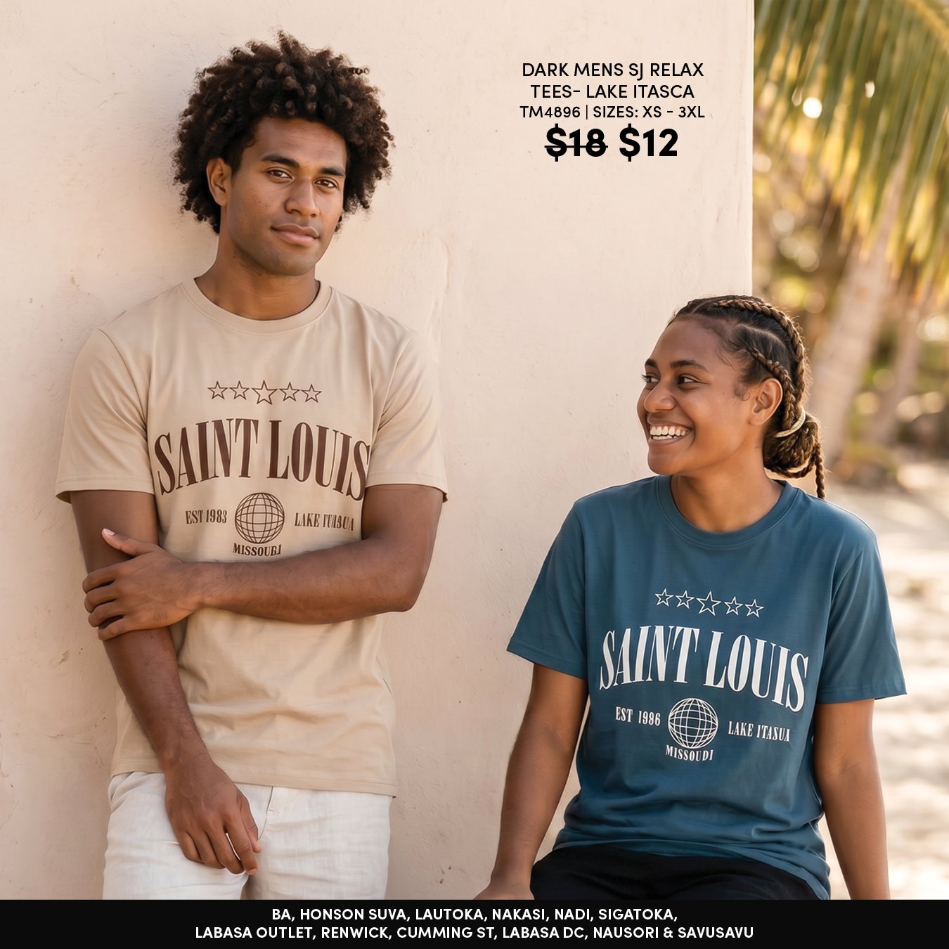 Dark Mens SJ Relax Tees - Lake Itasca