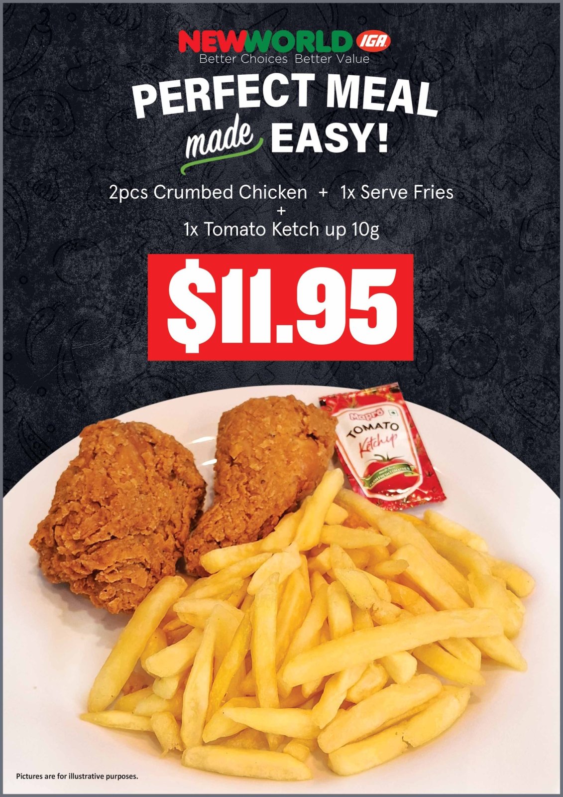 Perfect Meal Made Easy - Crumbed Chicken & Fries