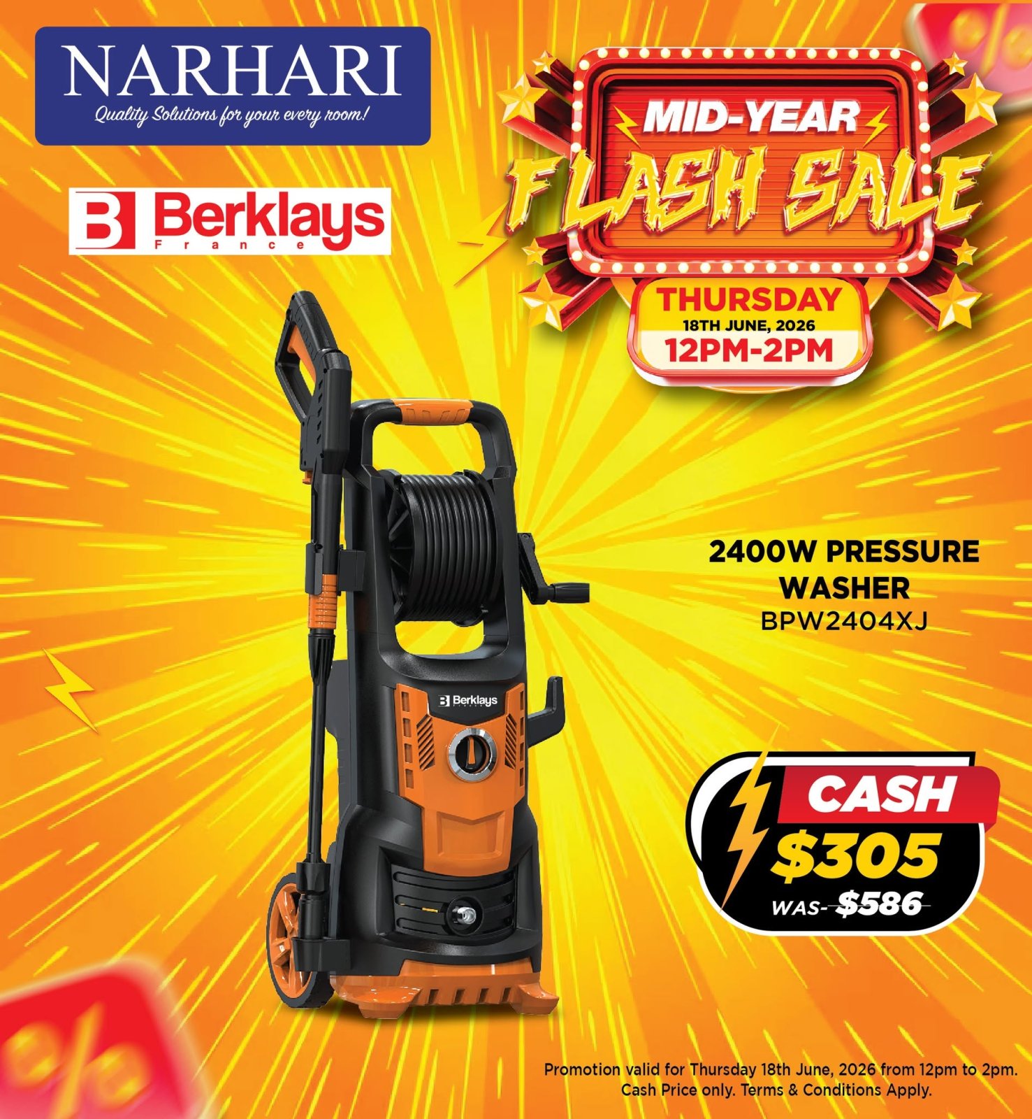 2400W Pressure Washer BPW2404XJ