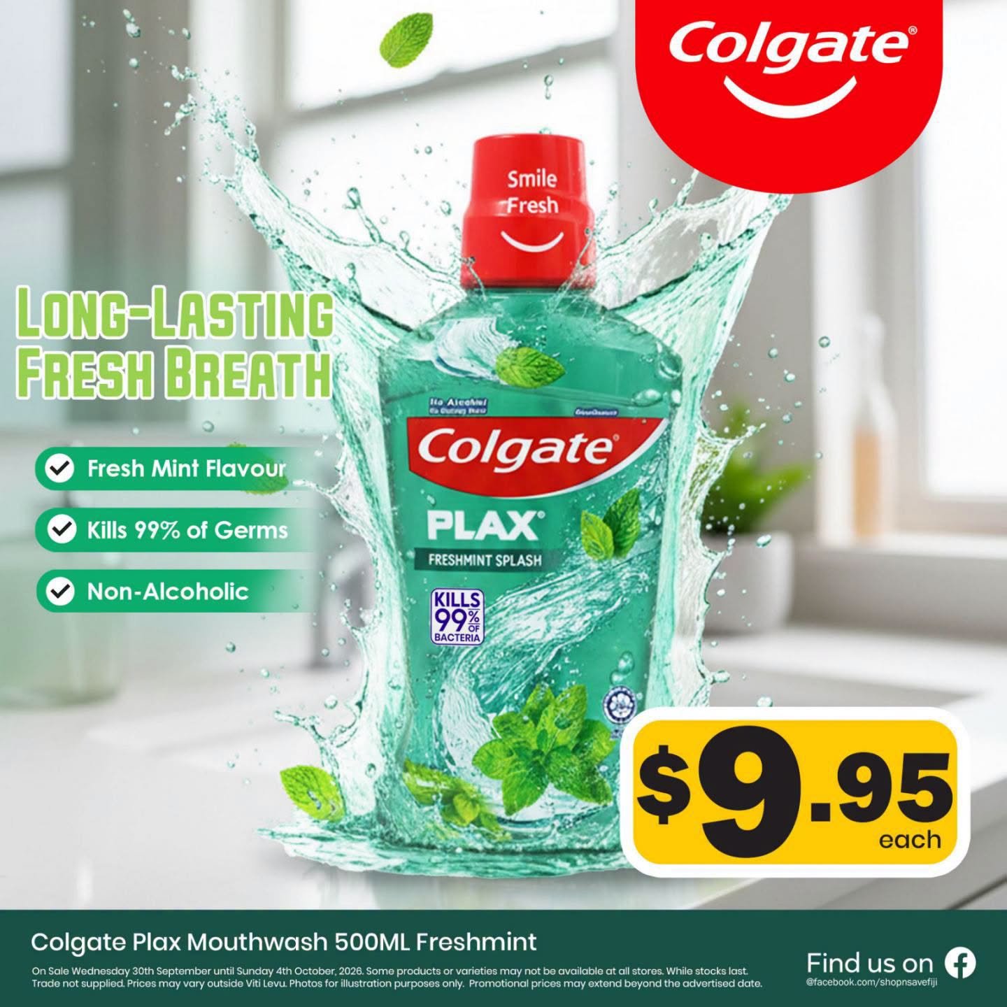 Colgate Plax Mouthwash 500ML Freshmint