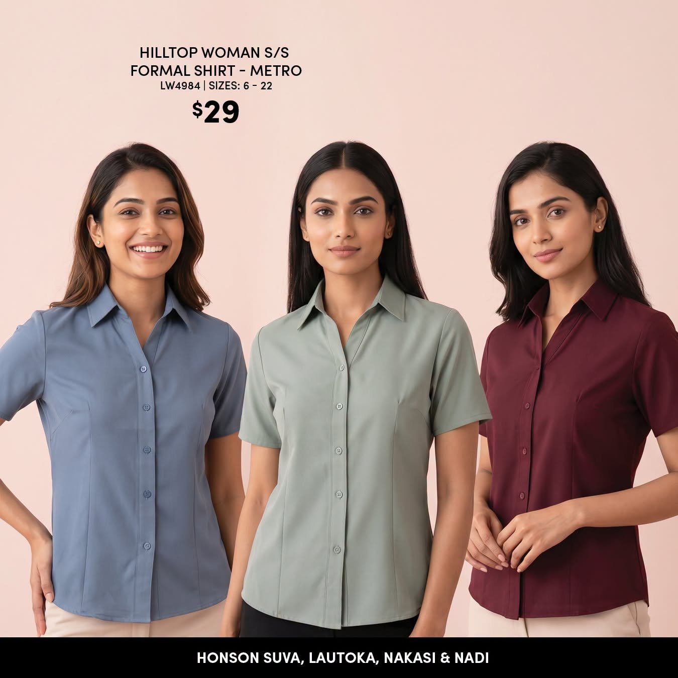Hilltop Woman S/S Formal Shirt – Metro