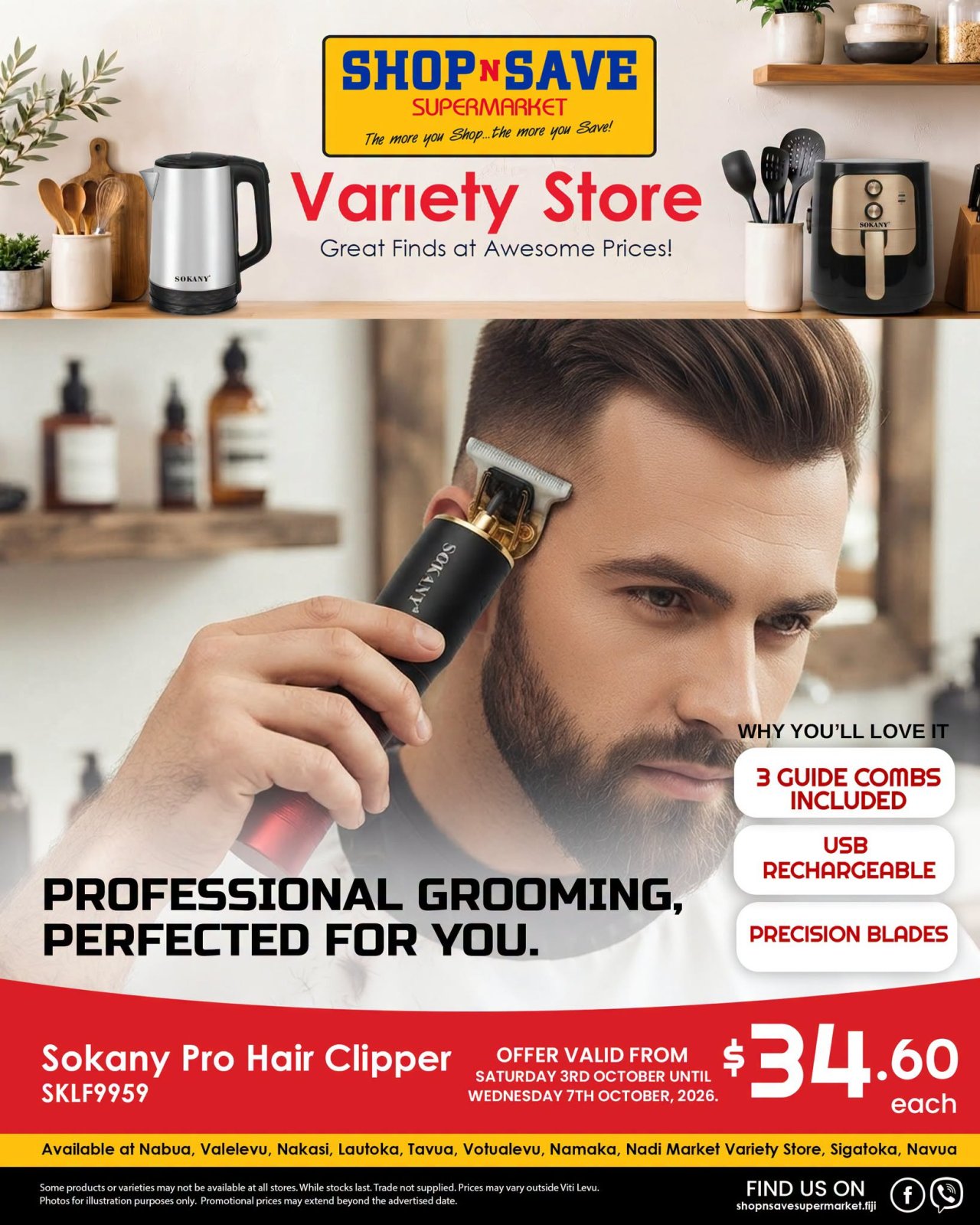 Sokany Pro Hair Clipper SKLF9959