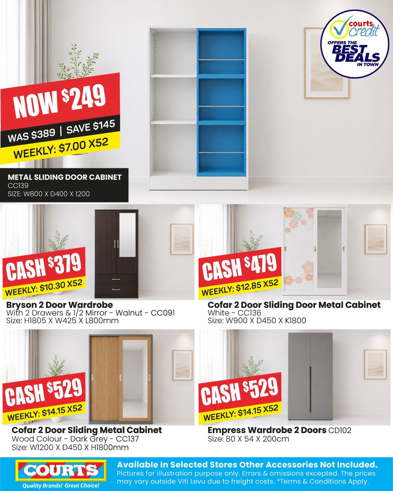 Metal Sliding Cabinets & Wardrobes