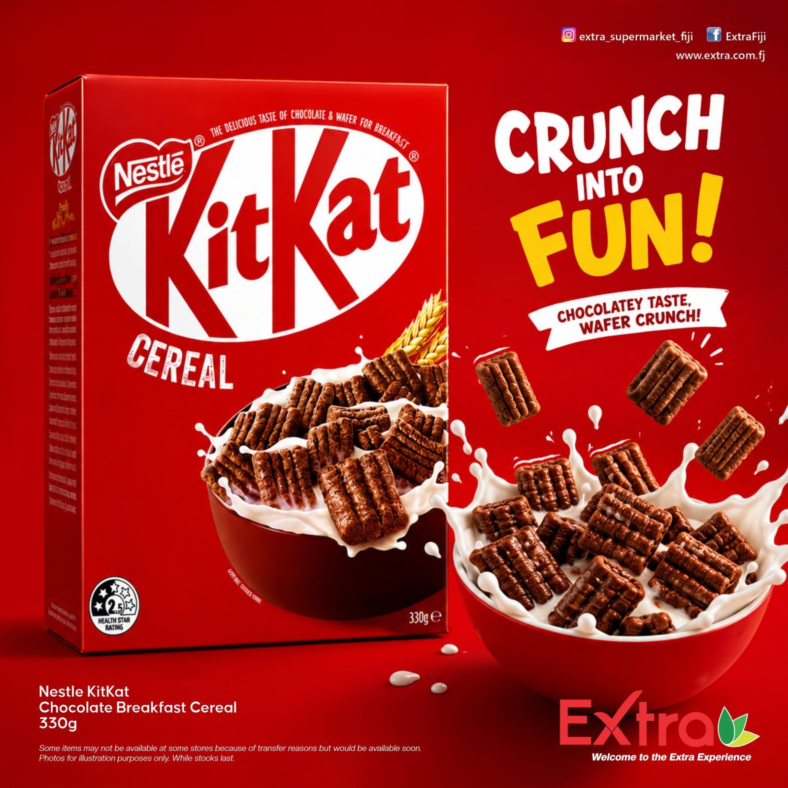 Nestle KitKat Chocolate Breakfast Cereal 330g