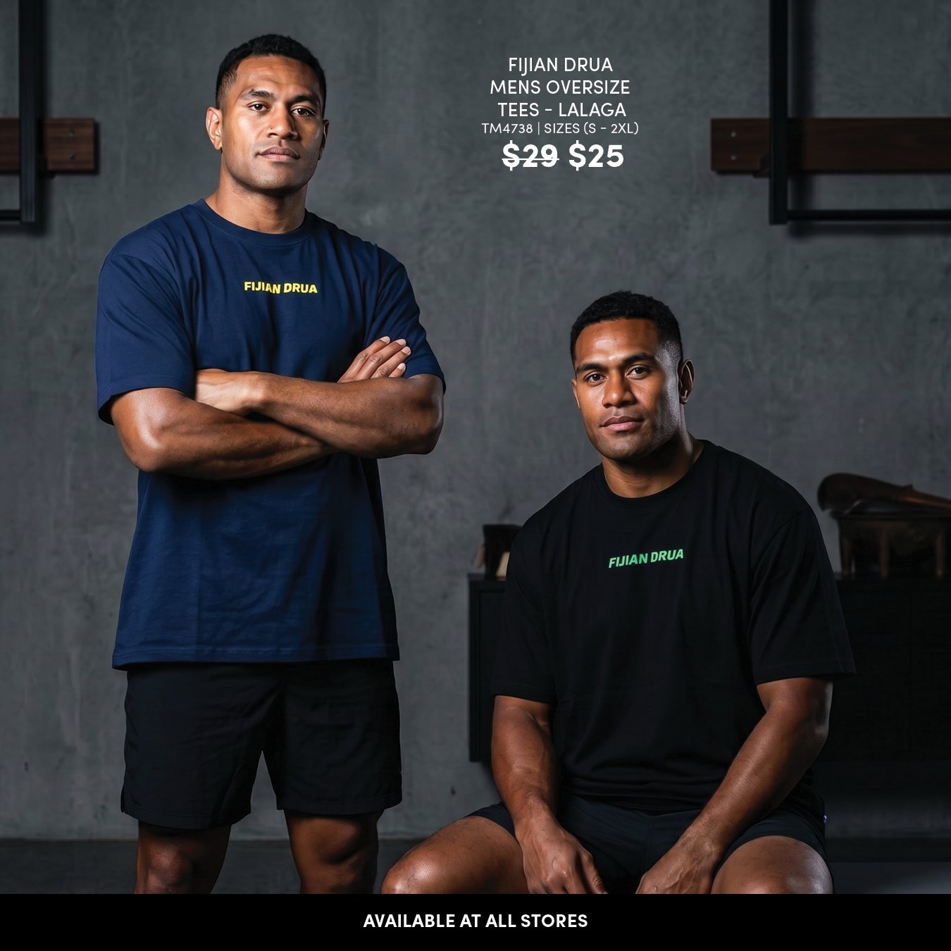 Fijian Drua Mens Oversize Tees - Lalaga