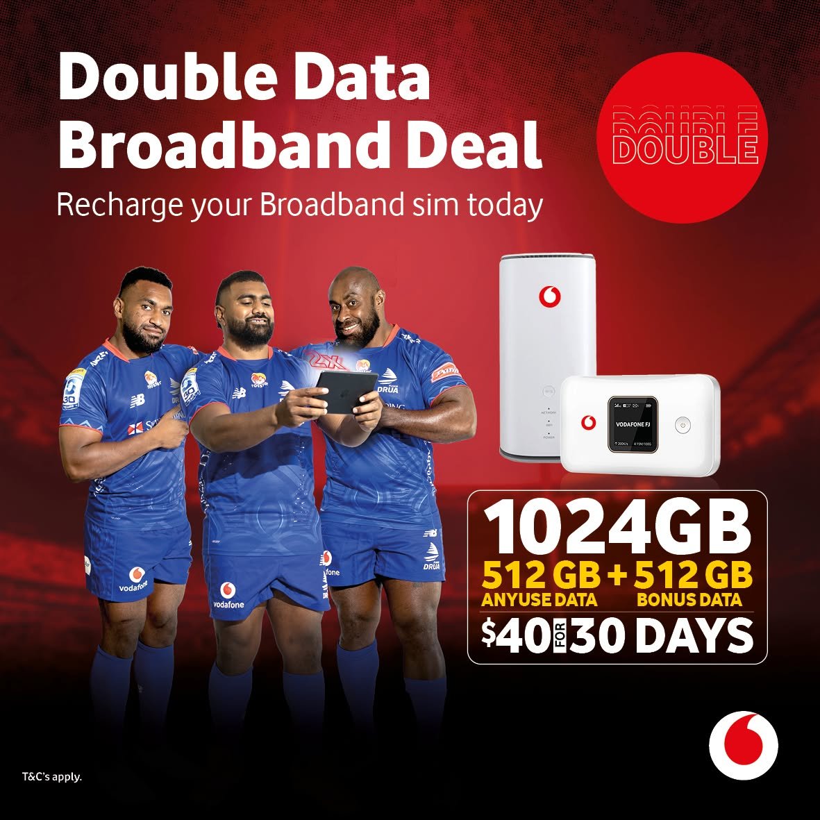 Double Data Broadband Deal – 1TB Monthly for $40