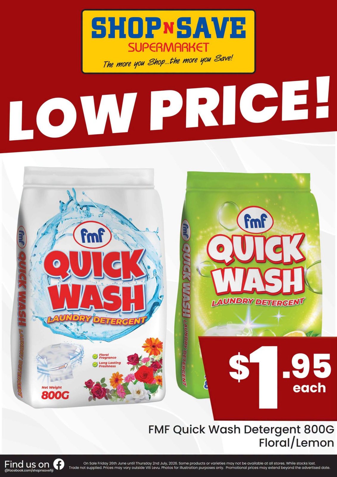 FMF Quick Wash Detergent 800G