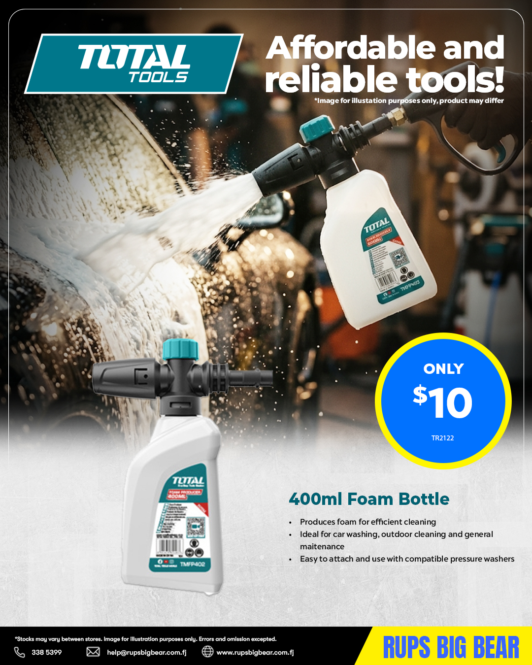 Total Tools 400ml Foam Bottle