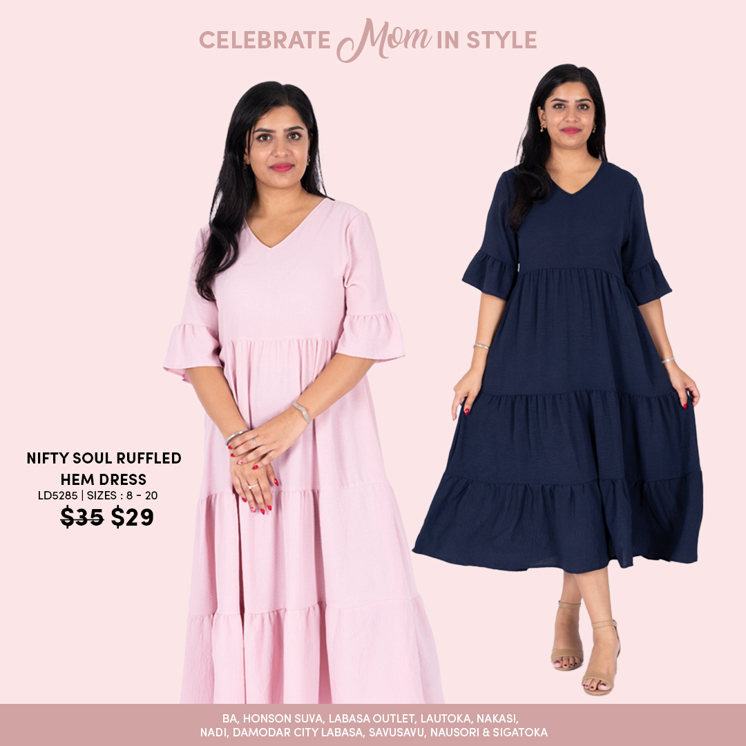 Nifty Soul Ruffled Hem Dress